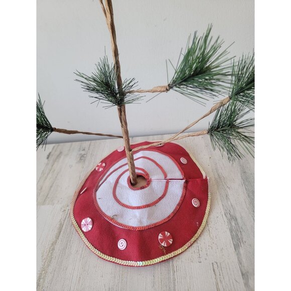 Charlie Brown style Xmas Tree mini skirt home decor pine - Picture 9 of 12